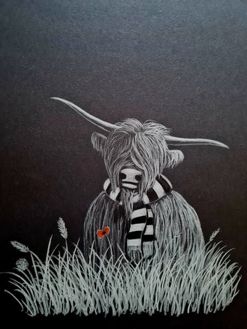 544 Limited Edition Giclée Print - 'Black and white coo'