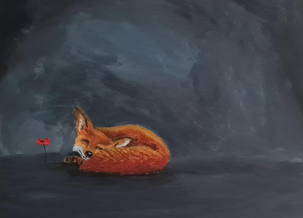 Remembrance art fox painting