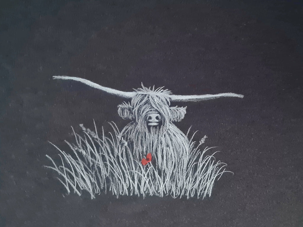 Remembrance art highland coo pic