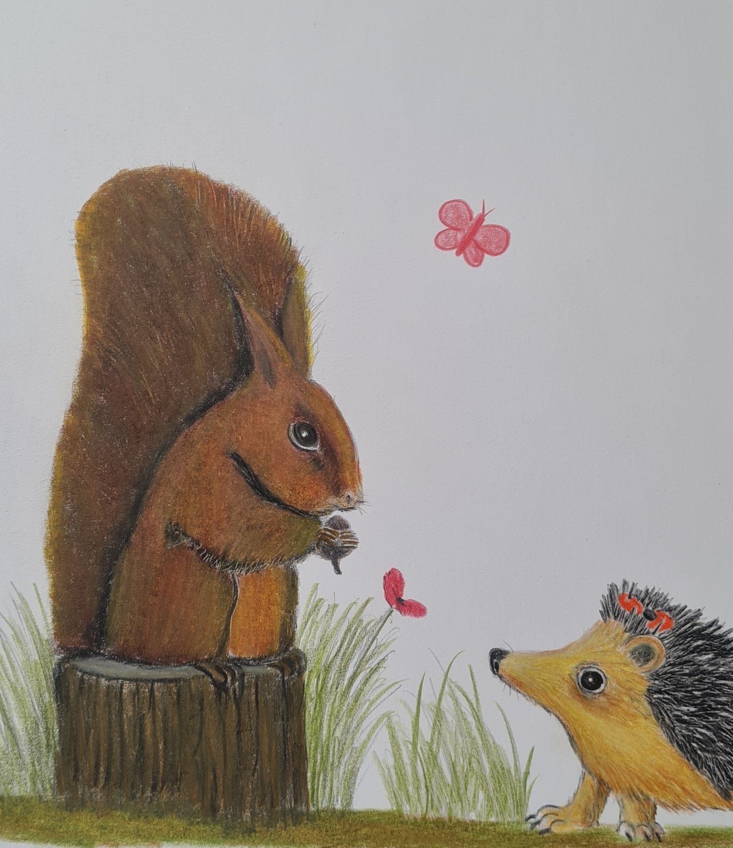 Original Polychromo - 'Hettie and Sammy Squirrel'