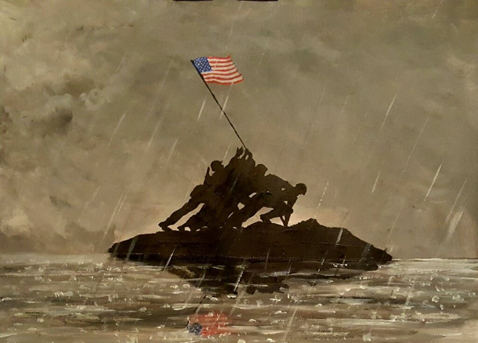 iwo jima painting