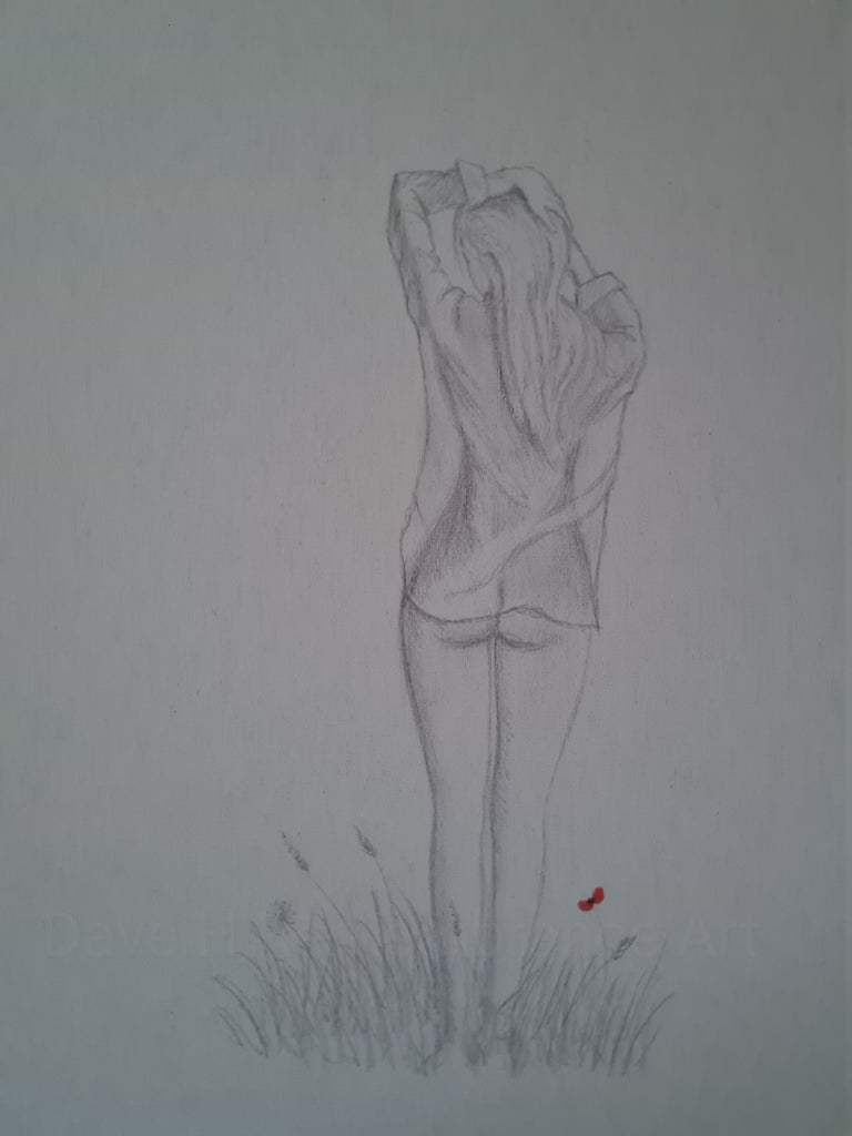 Bare bottom lady art