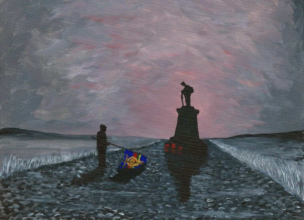 remembrance poppy art royal marines