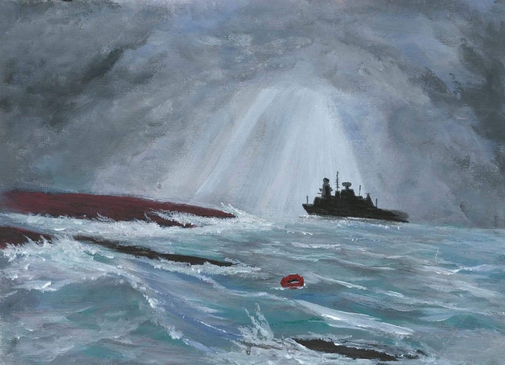 type 45 destroyer remembrance art