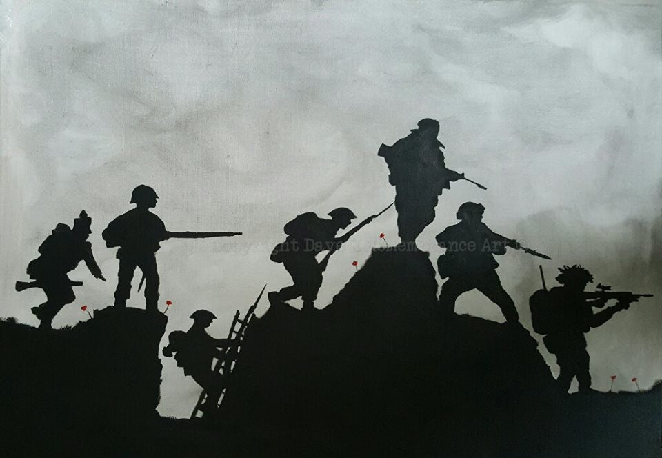 Dave H Remembrance Art painting 'Transitions'
