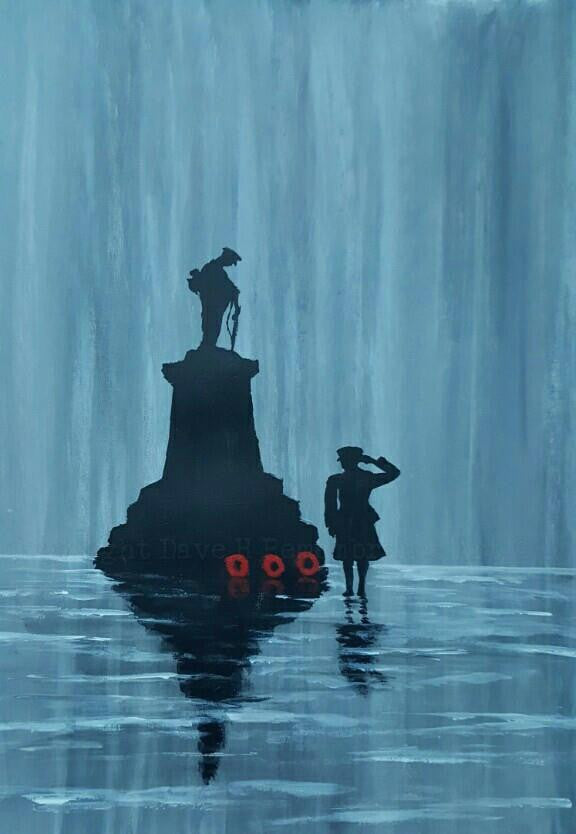 service woman in the rain