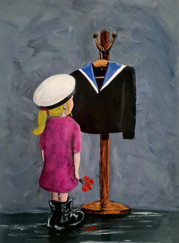 523 Limited Edition Giclée Print - 'Big boots to fill - Royal Navy Lass'