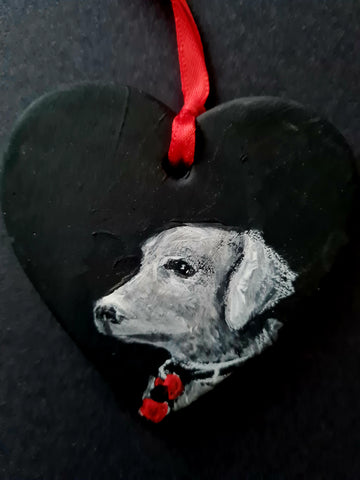 Love Heart Decoration - 'Poppy dog heart #9