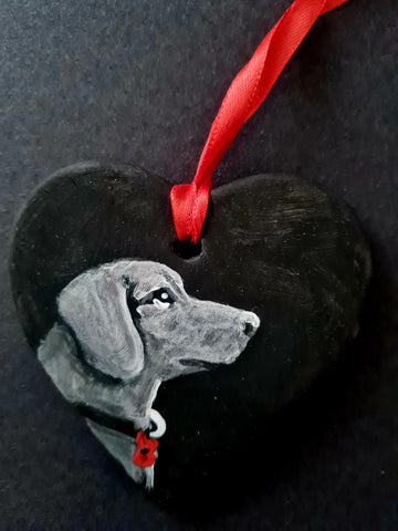 Love Heart Decoration - 'Poppy dog heart #10