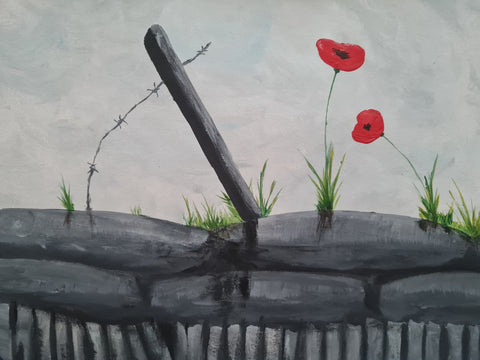 U562 Original Painting - 'what the sentry sees - Day'