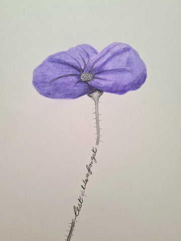 U668 Original Polychromo - ' Purple Lest we forget poppy'