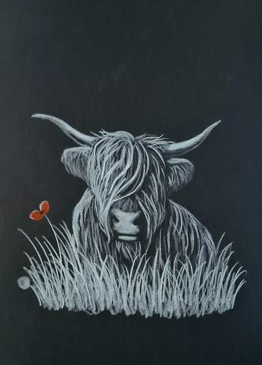 Highland coo remembrance art 