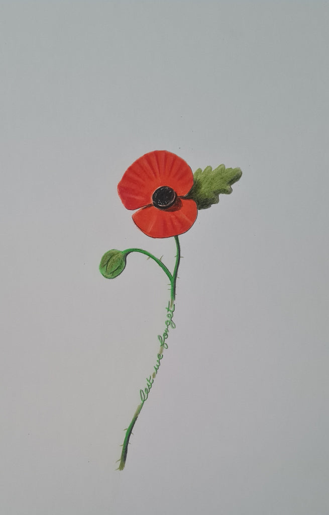 Poppy remembrance art 