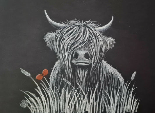 Remembrance art highland coo 