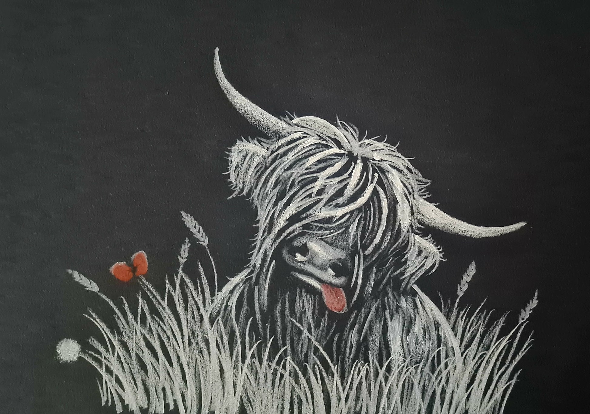 Remembrance art highland coo 