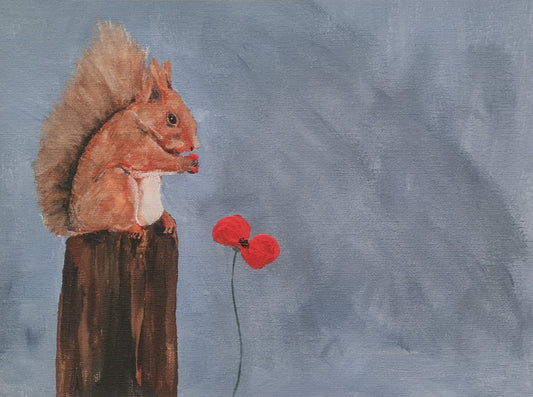 Remembrance art squirrel 