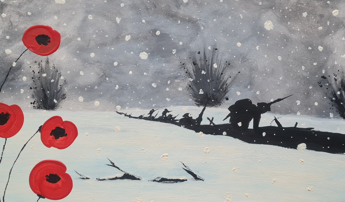 U652 Original acrylic painting - 'Winter Charge'
