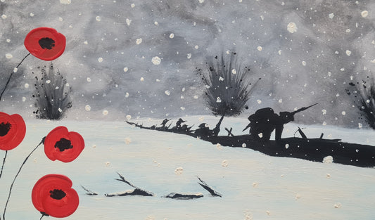 U652 Original acrylic painting - 'Winter Charge'