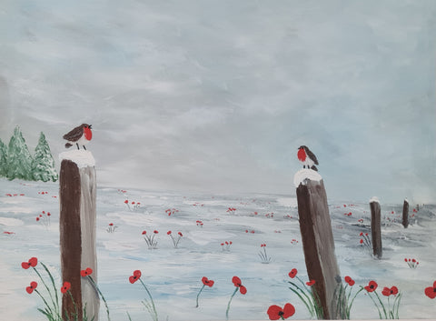 556 Limited Edition Giclée Print - 'Two Robins'