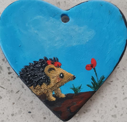Special Edition Love Heart Decoration  - 'Hettie and the Poppy'