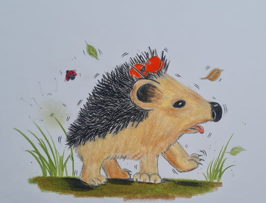 Original Polychromo  - 'Hettie shook and shook and shook - work up #2'