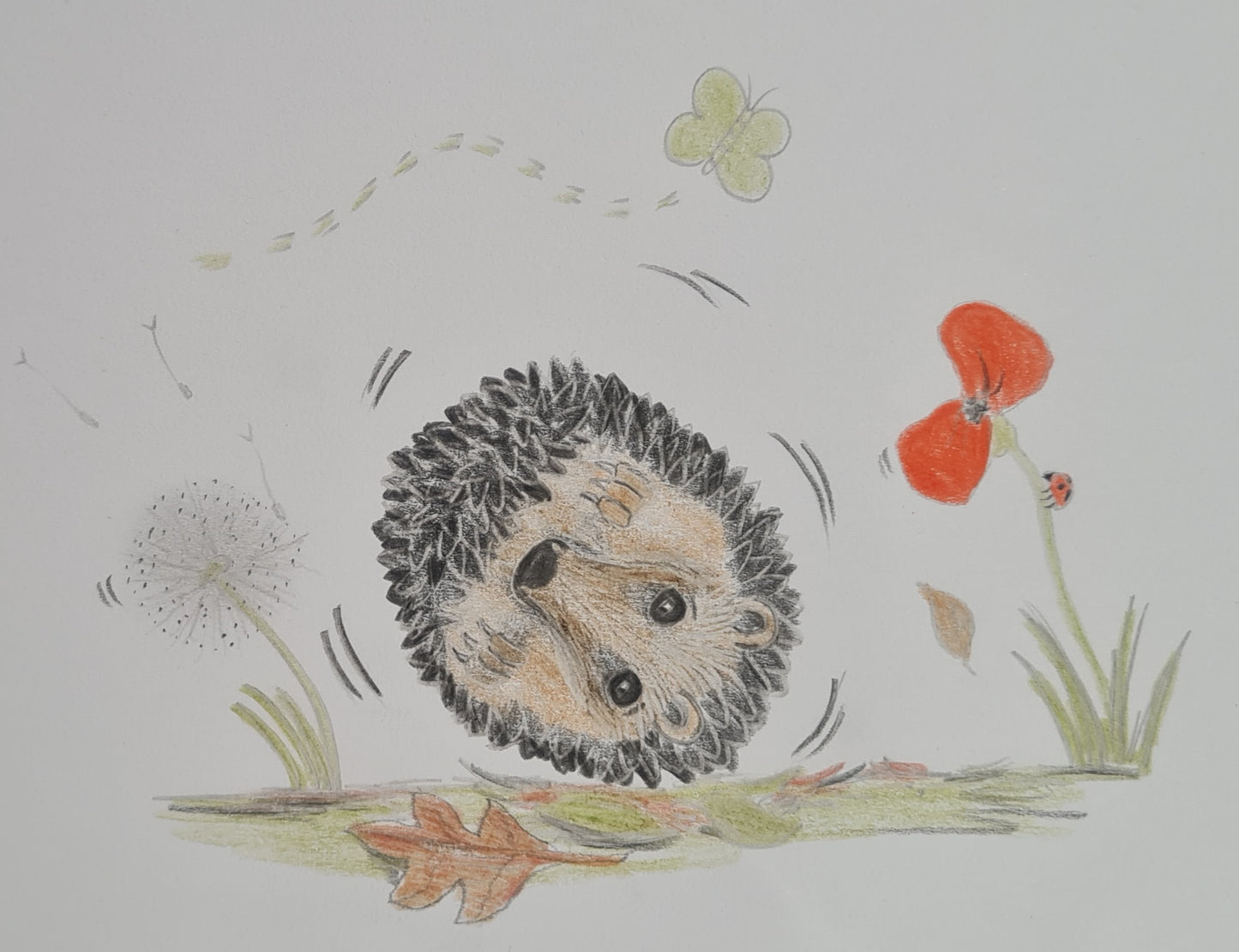 Original Polychromo  - 'Hettie Rolling - layout drawing #3'