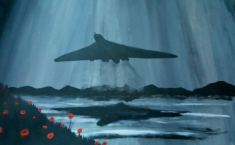 110 Original Painting - 'Vulcan Flight'