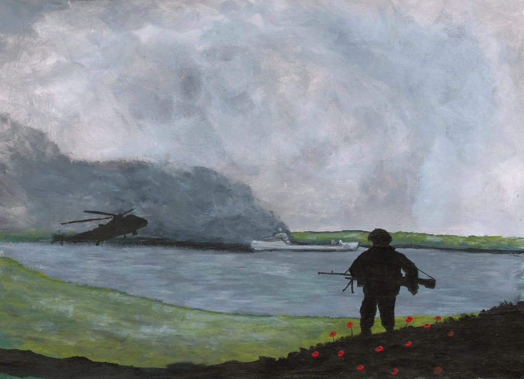 RFA Sir Galahad painting Falklands War
