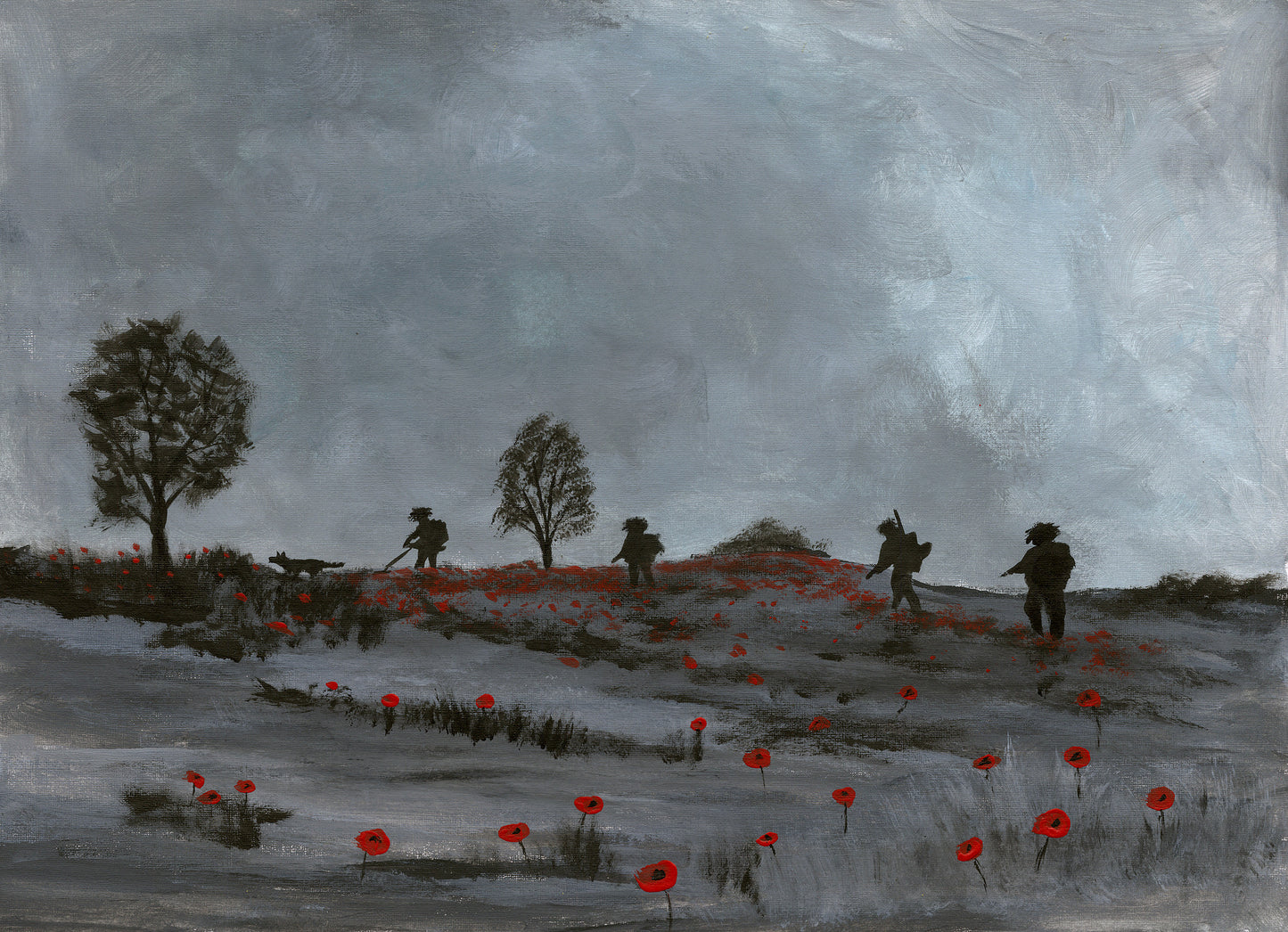 Remembrance painting poppy search