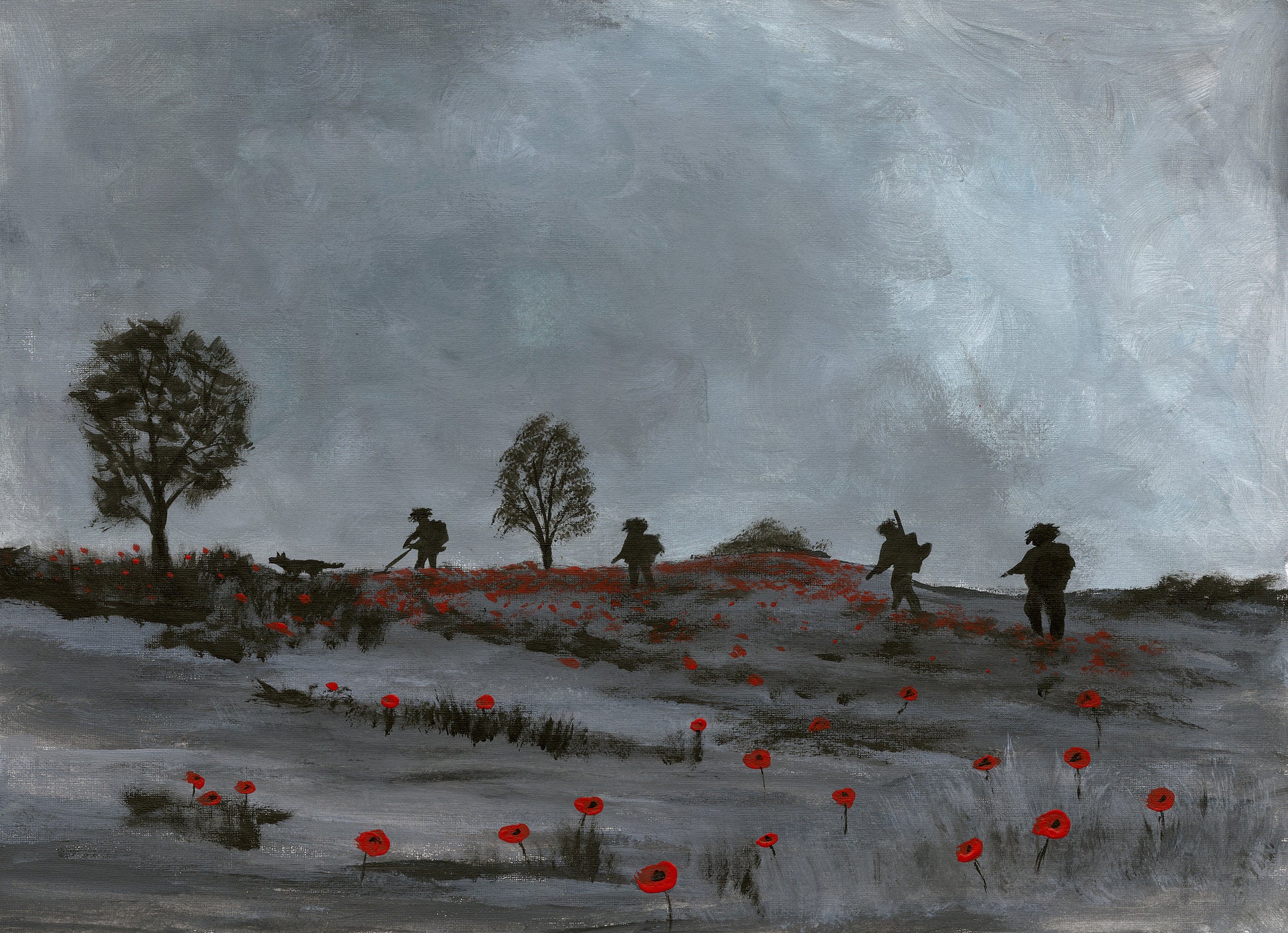 Remembrance painting poppy search