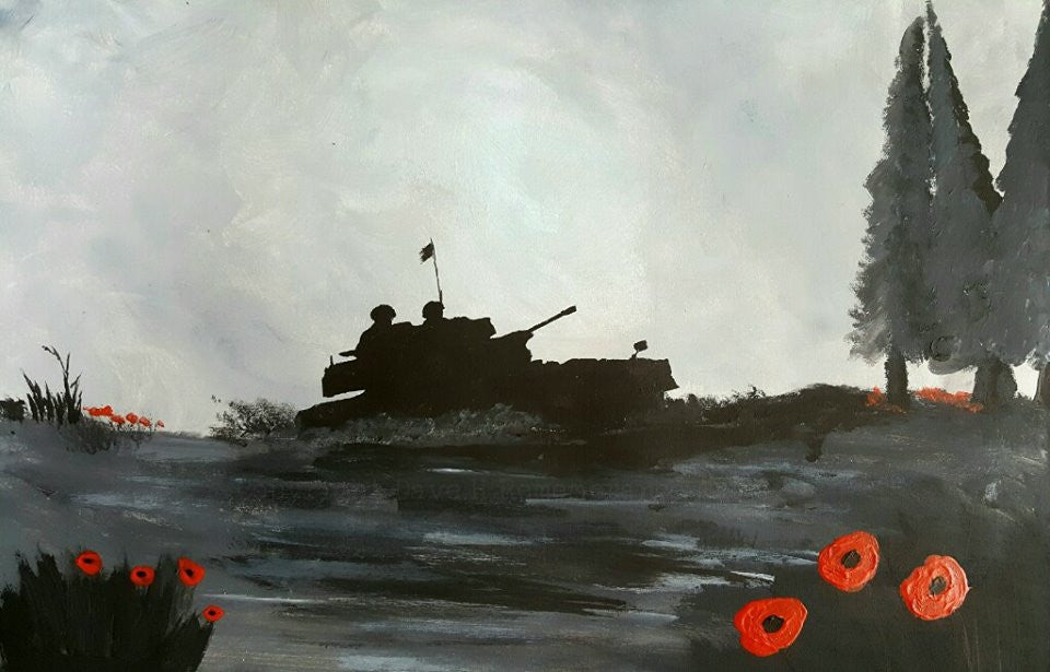 Poppy Art painting Scimitar