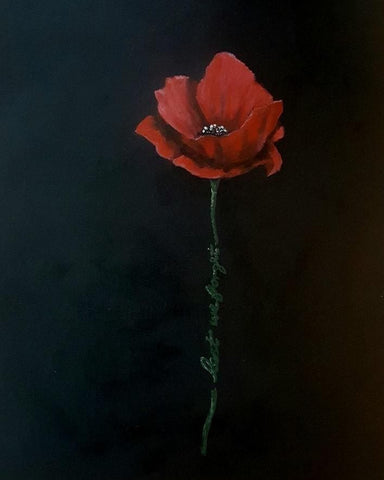 366 Limited Edition Giclée Print 366 - 'Black Lest We Forget Poppy'