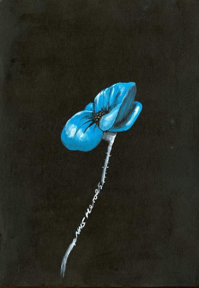 375 Open Edition Giclée Print - 'NHS Heroes Blue Poppy'