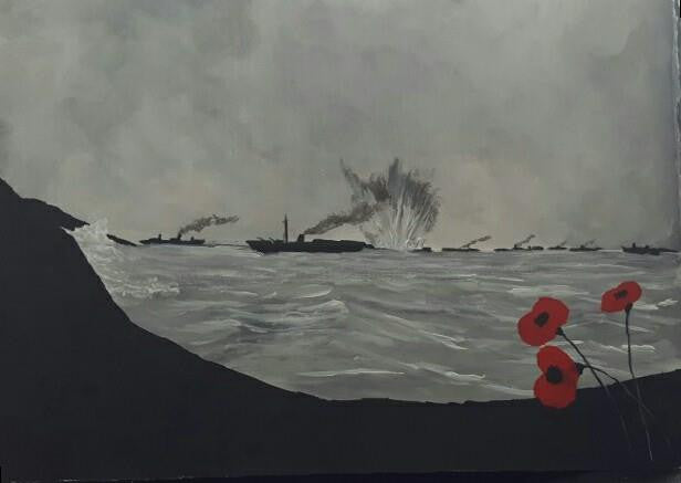 torpedoed painting