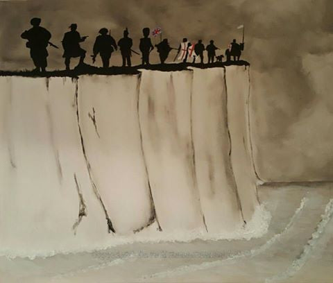 Dave H Remembrance Art, 'Not without a fight' original painting