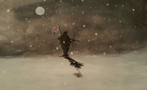 Original Painting 094 - 'Yomp in the snow'