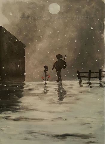 093 Open Edition Giclée Print 093 - 'Alone in the snow'
