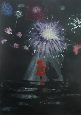 144 Open Edition Giclée Print - 'You're missing the fireworks Daddy'