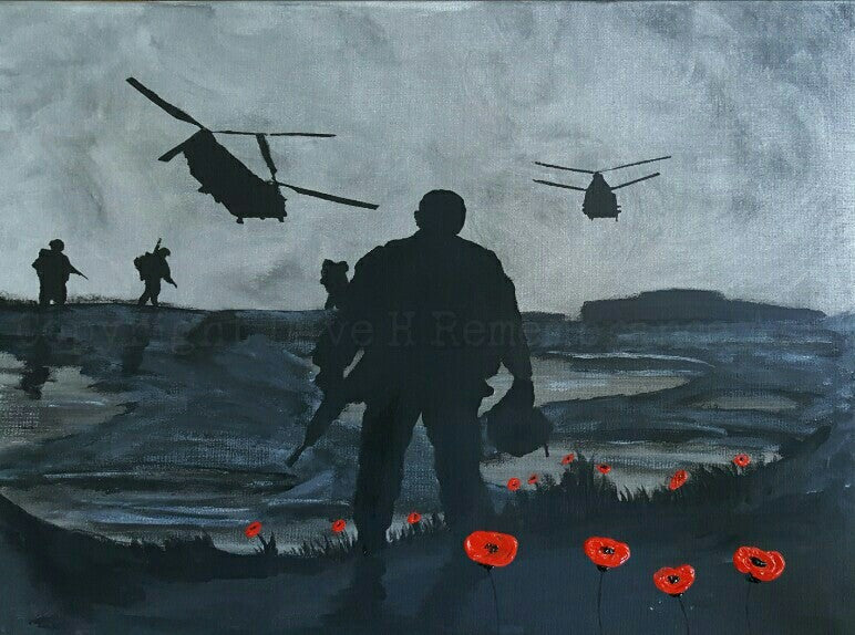 remembrance art poppy art chinooks