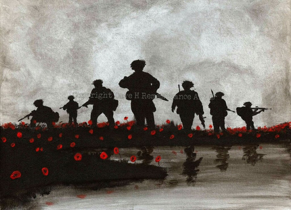 Dave H Remembrance Art painting 'The Magnificent 7'