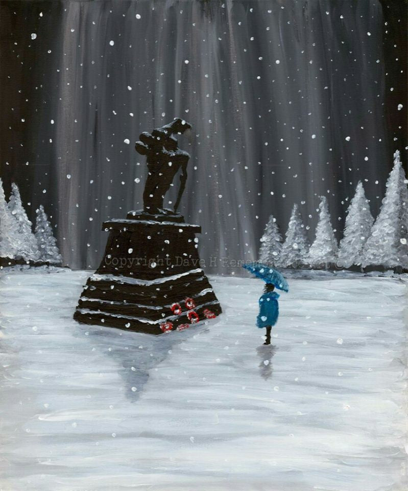 Dave H Remembrance Art painting 'Remembrance at Christmas'