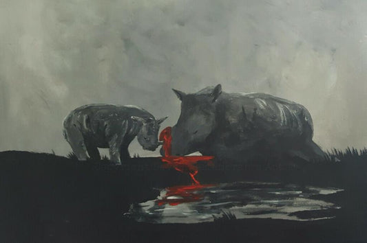 rhino poaching painting