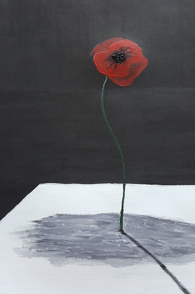 Original Acrylic Painting 188 - 'A Simple Poppy'