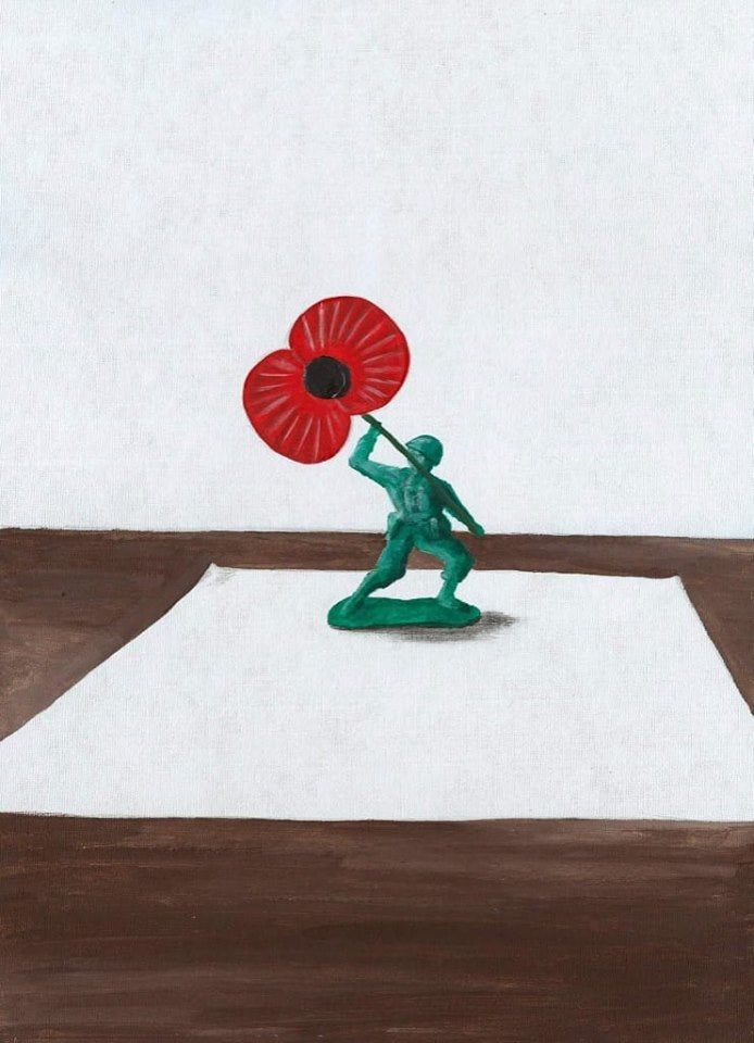 supporting the poppy painting