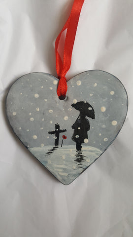 Love Heart Decoration - 'lonely visit'