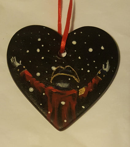 Love Heart Decoration - 'let it snow, let it snow'