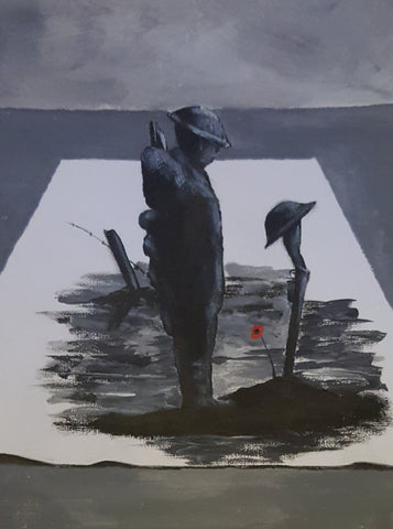 Original mini painting - 'Remembered forever 3d'