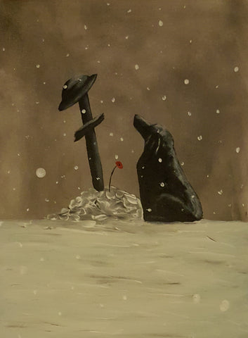 Original Painting - ' Please come back in the snow #2'