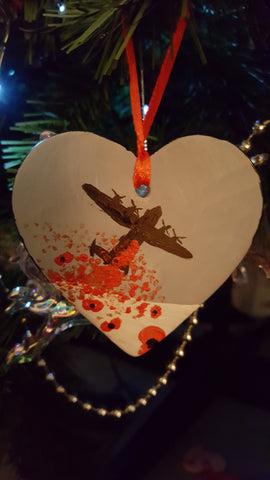 Love Heart Decoration - 'Poppy Drop'