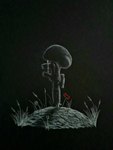 U597 Original Polychromo - 'battlefield cross in the night'